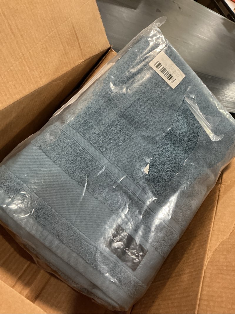 Condition photo showing Good Condition for REDKISS Large Bath Towels Set 2 Piece, 100% Cotton, 31x63 in,Heavyweight 760G, Highly Absorbent & Quick Dry, Super Soft Luxury Shower Towels for Bathroom,Hotel Collection - Blue