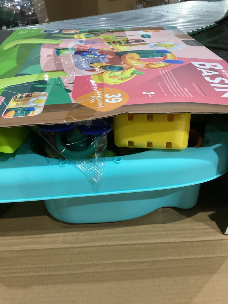 Condition photo showing Good Condition for Pupu Pig Water Table Play Sink Toys for Toddlers, Kids Play Kitchen Sink with Running Water, 360° Electric Faucet, Floating Fishing Game, Sensory Water Table Toys for Boys Girls Summer Gifts Toddler Water Table - Blue