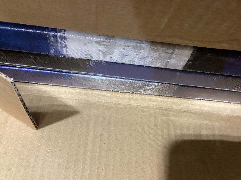 Condition photo showing Good Condition for visual art decor blue and grey abstract geometric circle canvas wall art room decor picture framed artwork for living room bedroom wall decoration ready to hang (blue)