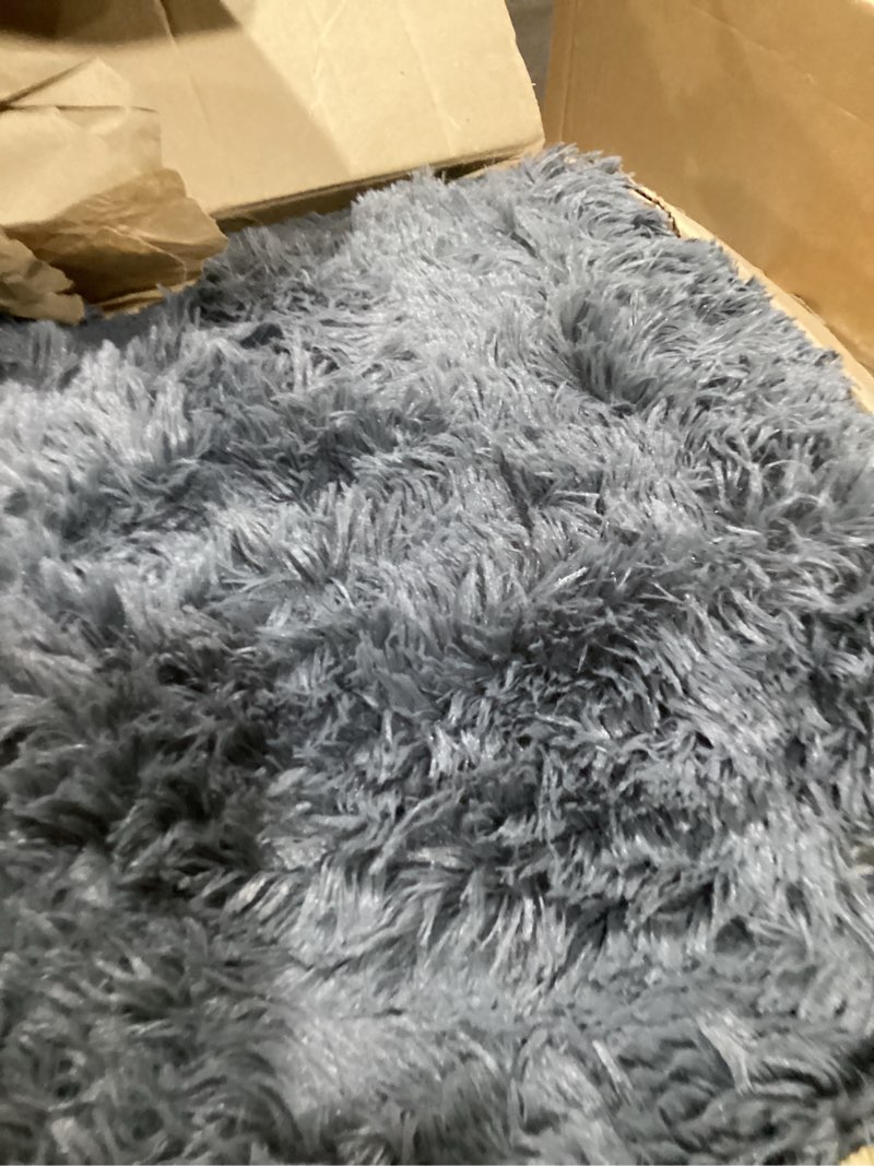 Condition photo showing Good Condition for 8x10 Area Rugs for Living Room: Ultra Soft Fluffy Shag Grey Rugs for Bedroom, Non-Slip Large Fuzzy Plush Rug Indoor Floor Carpet for Nursery Kids Boys Girls Room, Dorms, Playroom, Modern Home Decor Grey 8' x 10' (Rectangular)