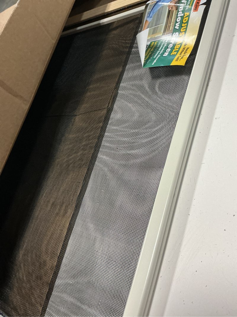 Condition photo showing Good Condition for frost king aws1845sp wb marvin adjustable window screen, 18in high x fits 25-45in wide