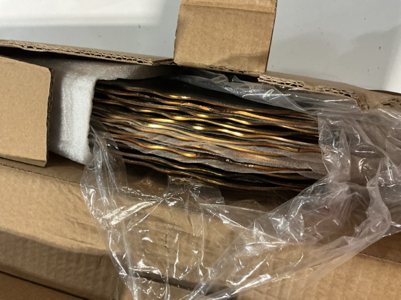Condition photo showing New/Like New for charger plates collection, disposable plastic chargers for dinner plates 13 inch, essential plates setting for family gatherings holiday meals (lace gold, 12 pcs) lace gold 12 pcs