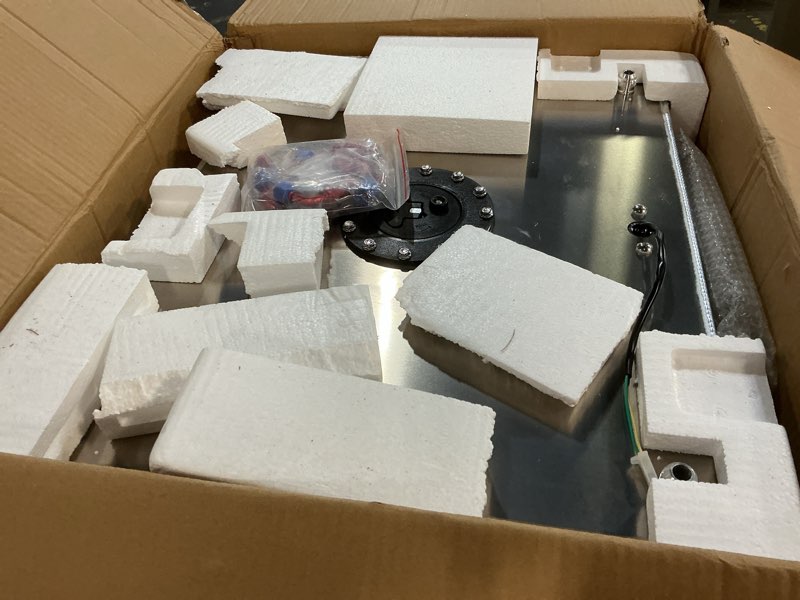 Condition photo showing Good Condition for 20 gallon fuel cell 80l universal gas tank aluminum polished racing drift fuel tank with level sender & 6an 12ft fuel line kit, quick release fuel cap, silver 20 gallon silver