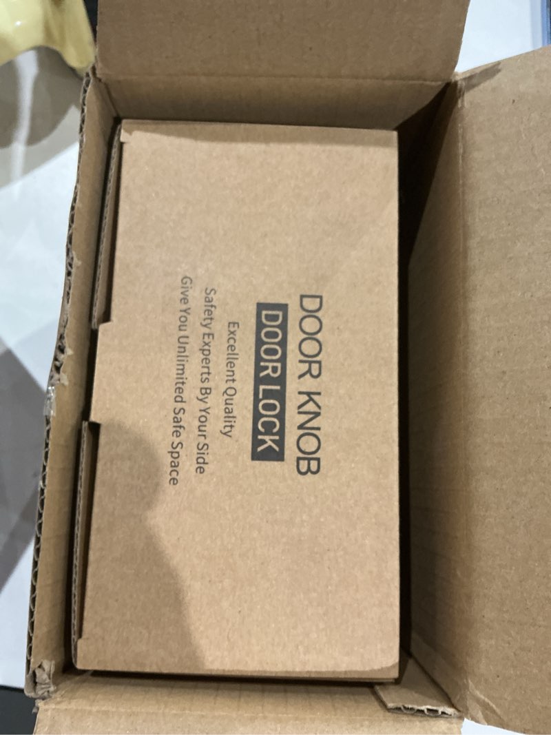 Condition photo showing Good Condition for karlstone 1 pack gold ball door knob, satin brass round front door handle gold entry door lock for right or left handed doors 1 pack entry lock (keyed alike ) satin brass