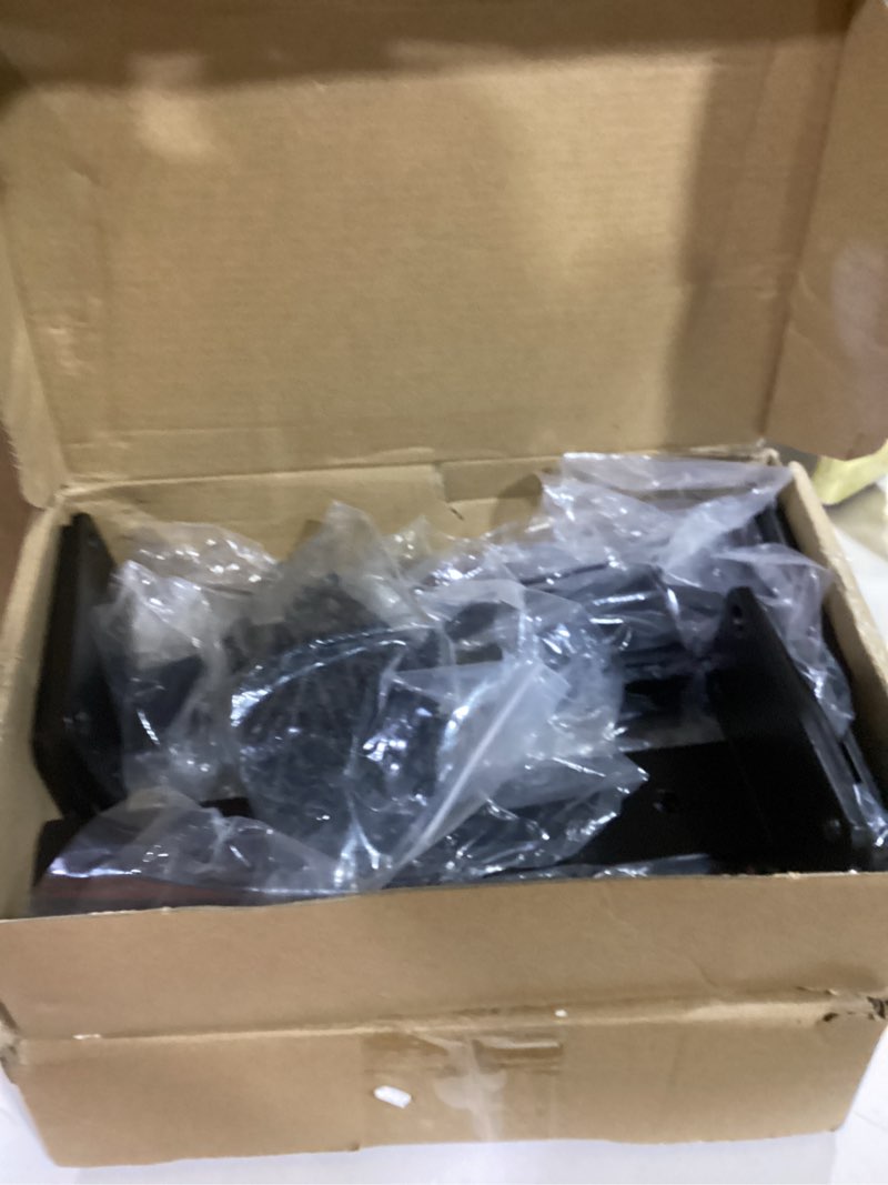 Condition photo showing New/Like New for 12 Pack - 8 inch Black Hidden L Shelf Bracket (1/5 Inch Thicked) Iron Floating Shelf Brackets Rustic Industrial Metal Brackets for Shelf Support Black 12 Pack 8 Inch