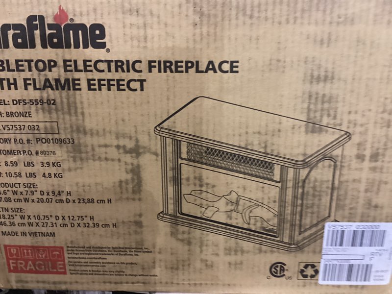 tabletop electric fireplace