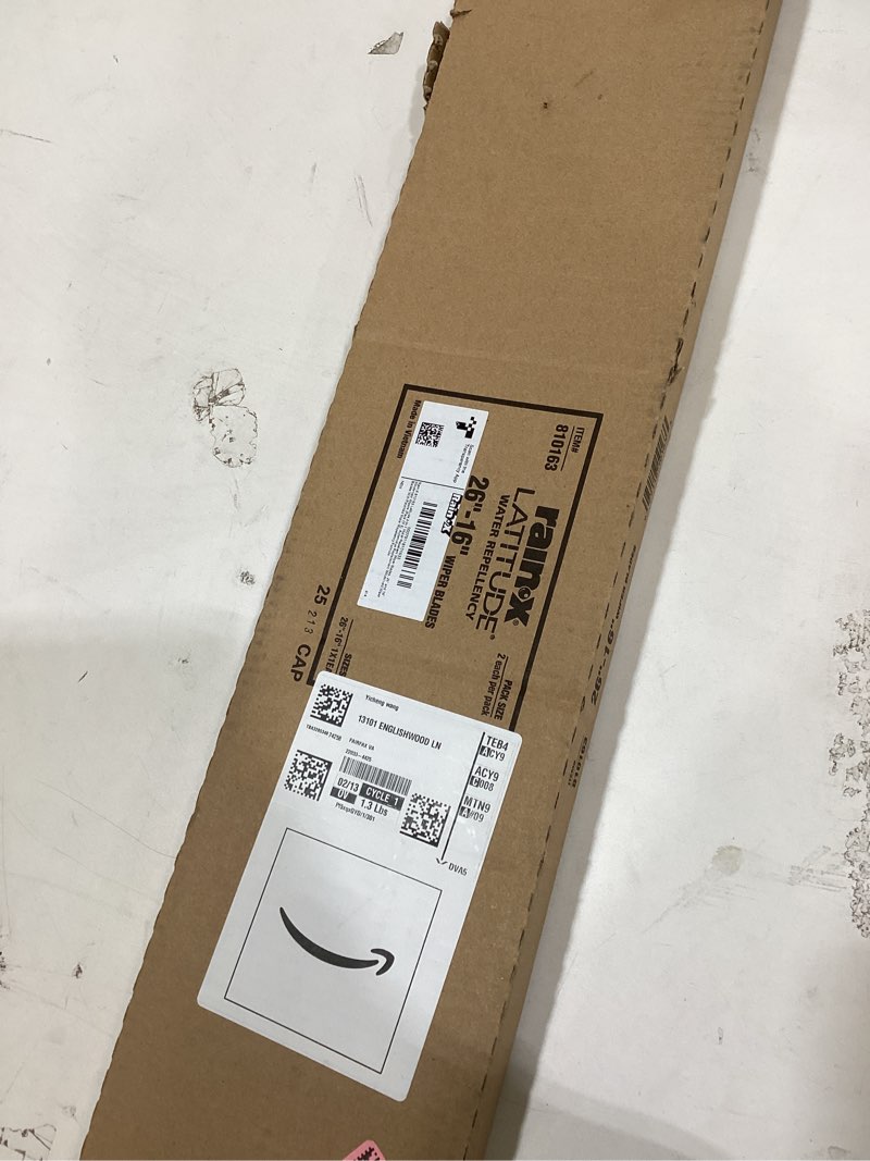 Condition photo showing New/Like New for rain-x 810163 latitude 2-in-1 water repellent wiper blades, 26" and 16" windshield wipers (pack of 2), automotive replacement windshield wiper blades with patented water repellency formula 26" and 16" latitude