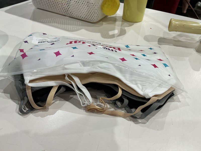 Condition photo showing Good Condition for popular girls padded training bra pack – crop cami training bras for girls. seamless bra design with removable padding