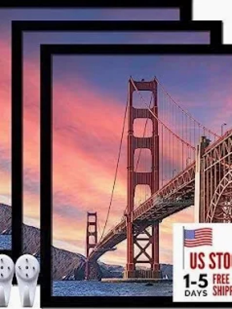 ijuerybai 6 sets 17x22 picture frame, frames for 17 x 22 canvas collage photo poster certificate wal