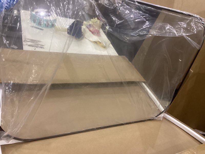 Condition photo showing Good Condition for Bathroom Mirror for Wall, Black Bathroom Vanity Mirror for Over Sink 24 x 36, HD Reflection Shatterproof Mirror for Living Room Bedroom Entryway, Metal Frame Rectangular Shape Matte Black 36"L x 24"W