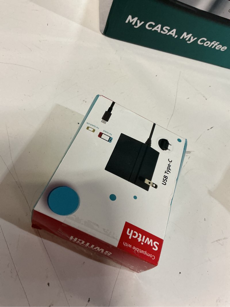 Condition photo showing New/Like New for charger for nintendo switch with 5ft charging cable, ac power supply adapter for nintendo switch/lite/oled work as original charger, support switch tv dock mode output 15v2.6a usb c chargers