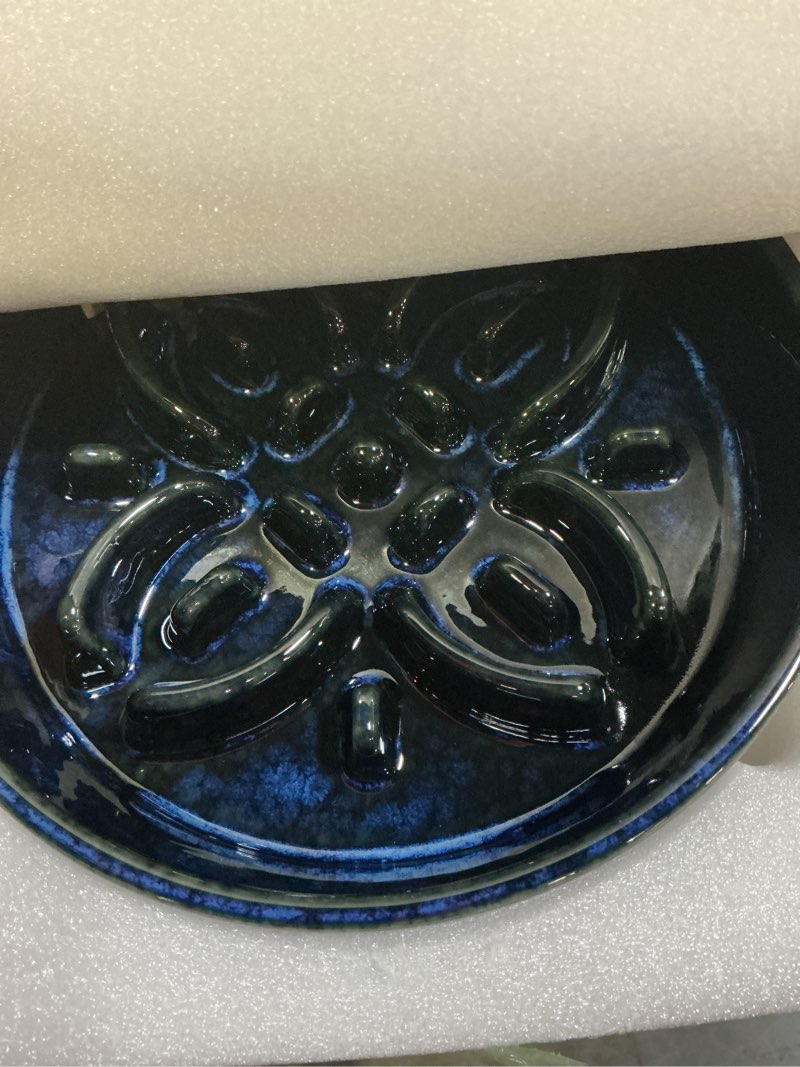 Condition photo showing Good Condition for vancasso ceramic slow feeder dog bowls, puzzle dog food bowls with floral maze, anti -slip pet food dish for large breed, 3 cups, blue l-3 cups blue