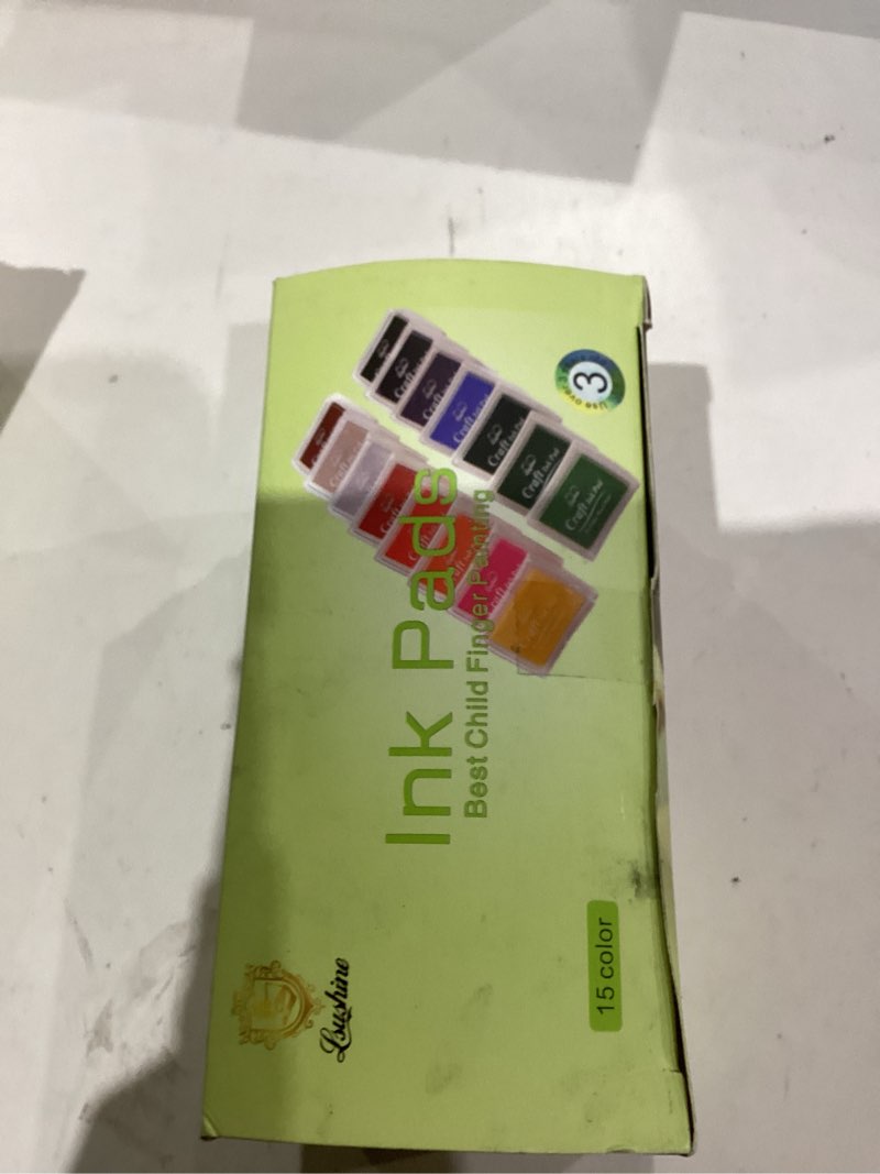 Condition photo showing As Is for Craft Ink Pad Stamps Partner DIY Color,15 Color Craft Ink Pad for Stamps, Paper, Wood Fabric (Pack of 15)