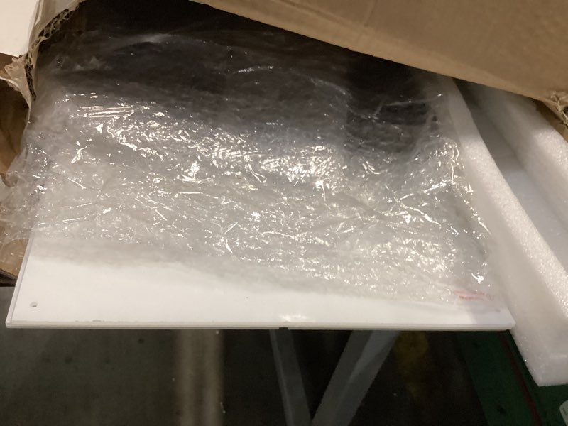 Condition photo showing As Is for acrylic display case with led light for doll 20"x 12"x 12" clear assemble cube display box stand for collectibles trophy dust proof protection showcase for action figures(black)
