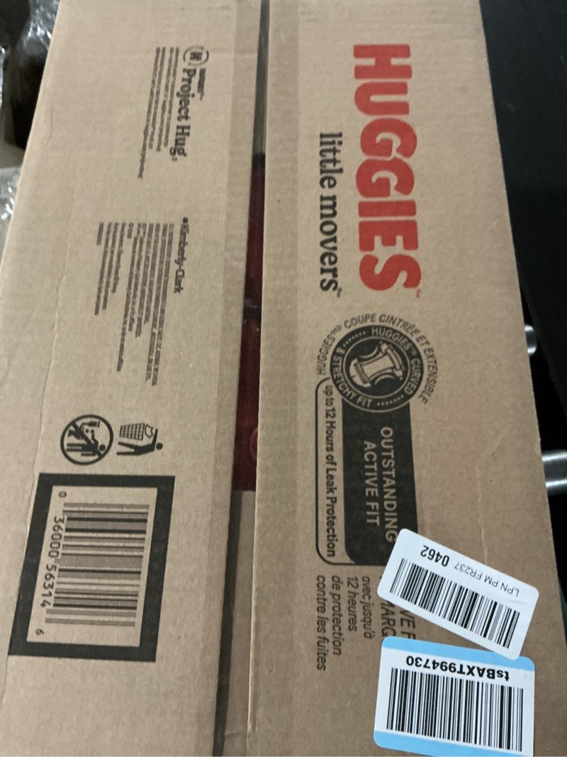 Condition photo showing Good Condition for Huggies Size 3 Diapers, Little Movers Baby Diapers, Size 3 (16-28 lbs), 168 Count (6 Packs of 28), Packaging May Vary
