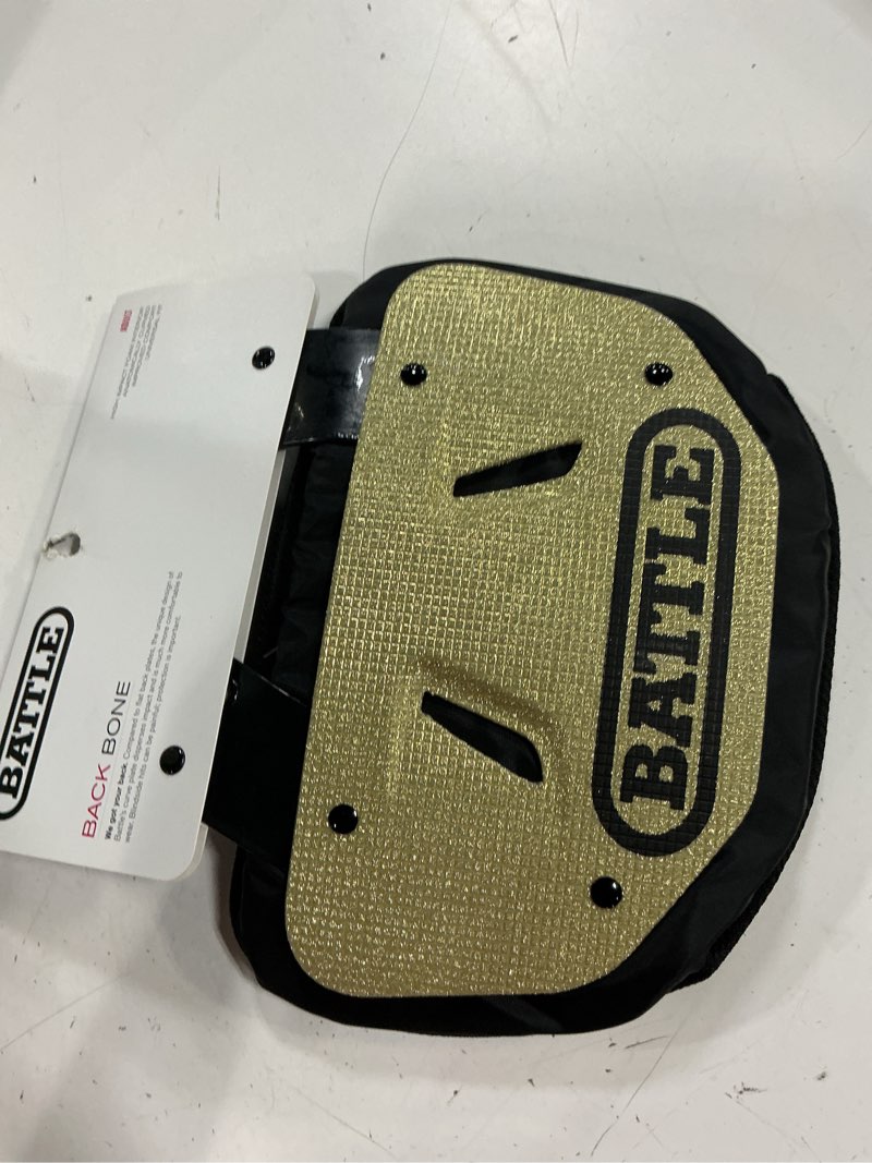 Condition photo showing Good Condition for battle sports diamond football back plate, kids, adults | high-impact foam interior, maximum protection and coverage, curved energy-disbursement design, universal fit, easily attached adult gold diamond