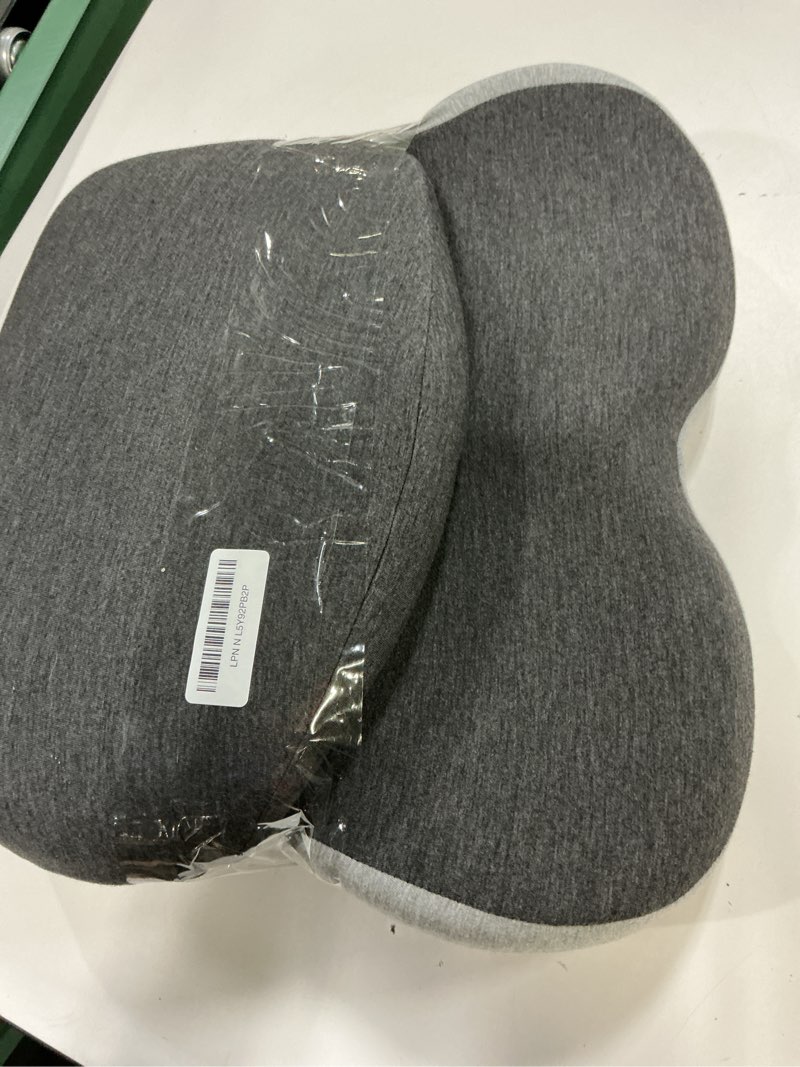 Condition photo showing As Is for Denchy Car Seat Cushion with Lumbar Support for Long Sitting, Ergonomic Memory Foam Driving Seat Cushions for Semi Truck Bus Driver Trucker, Non Slip Office Chair Cushion (Dark Light Gray) Dark Gray + Light Gray