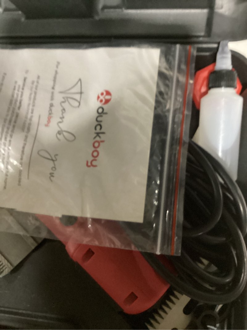 Condition photo showing Good Condition for duckboy heavy duty clippers for thick coats animals, 500w professional electric shearing machine for horse pony cattle and large dogs livestocks grooming, 6 speed & 2 detachable shearing blades corded 500w