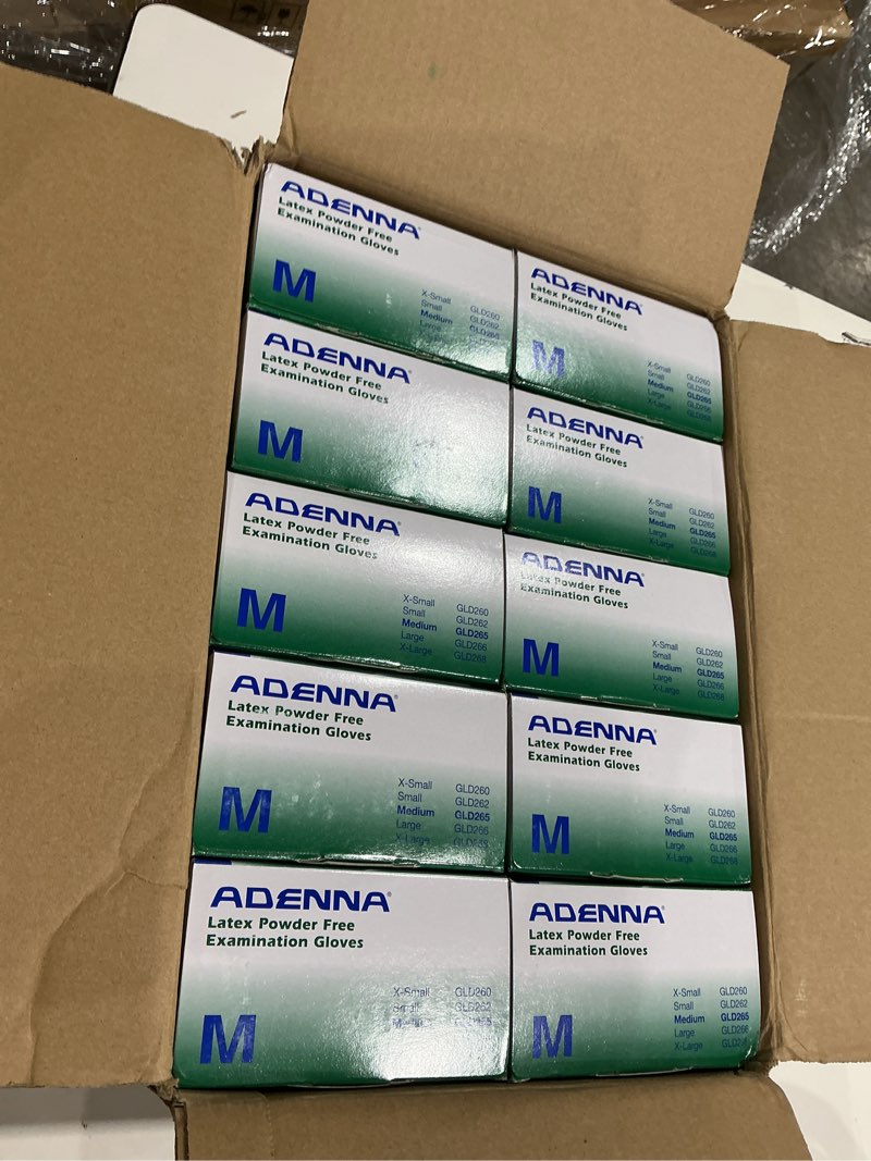 Condition photo showing New/Like New for adenna gld262 gold 6 mil powder-free latex gloves, medical grade, x-small (case of 1000)