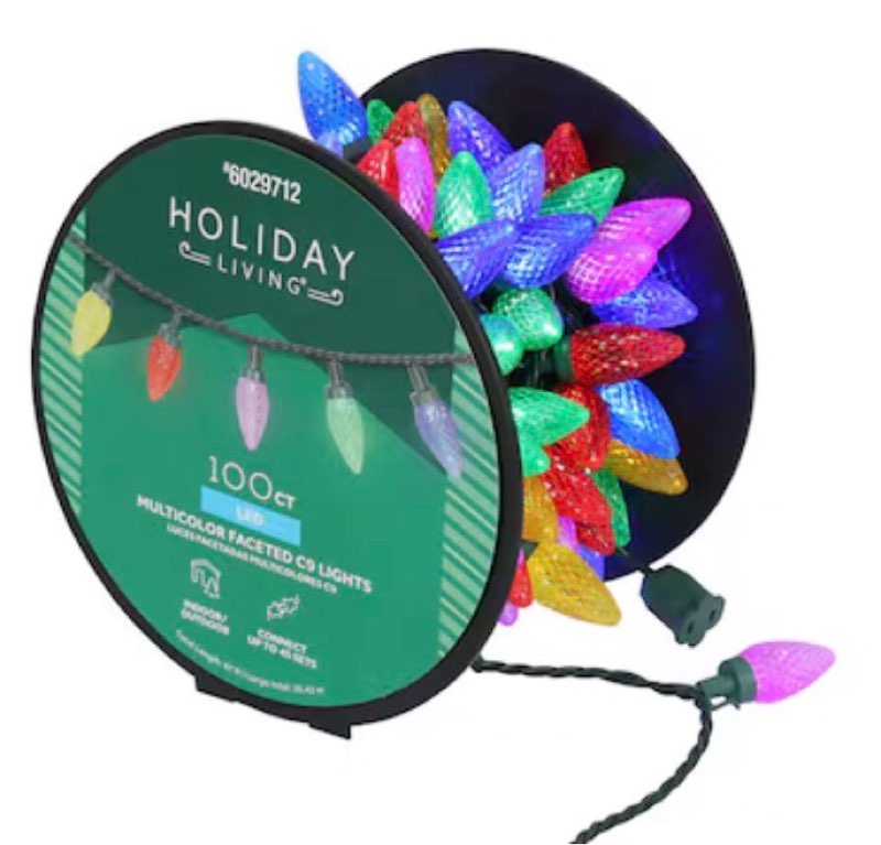 holiday living 100-count 66-ft multicolor led string christmas lights