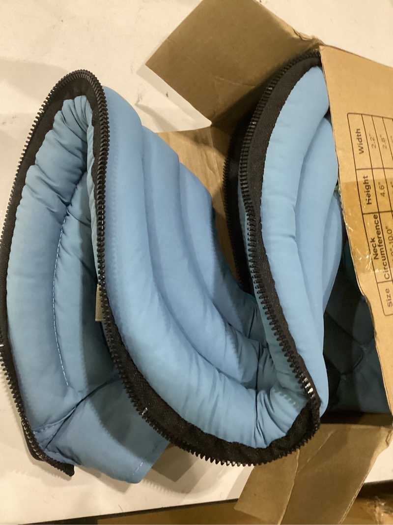 Condition photo showing As Is for raised dog cone collar alternative after surgery, soft dog cone for small medium large breeds to stop licking, pet neck donut collar after surgery grey xl