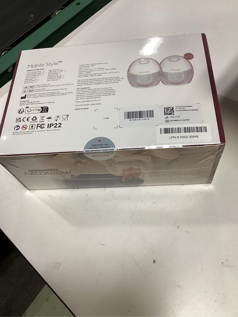 Condition photo showing New/Like New for momcozy breast pump hands free mobile style | m6, wearable breastfeeding electric breast pump ideal rhythm more milk, doublefit flange more fit & discreet with 3 modes 9 levels, 24mm - 2 pack cozy red regular double red-24mm