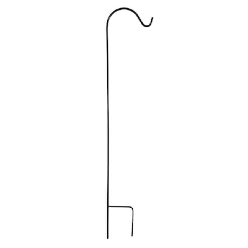 style selections 90-in black powder coated metal shepherd's hook