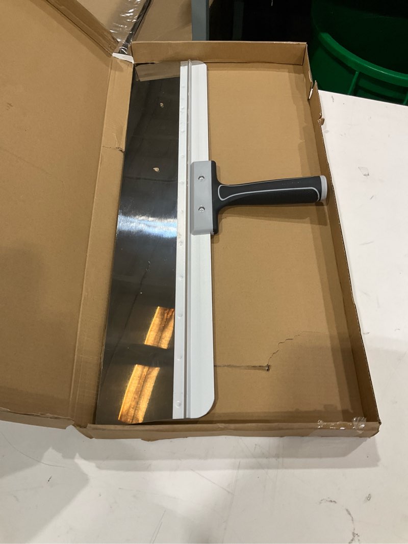 Condition photo showing New/Like New for rollingdog 24 inch taping knife - drywall taping knife,threaded end can be attached to extension pole,stainless steel blade,ideal for skimming and smoothing walls and ceilings 24-inch