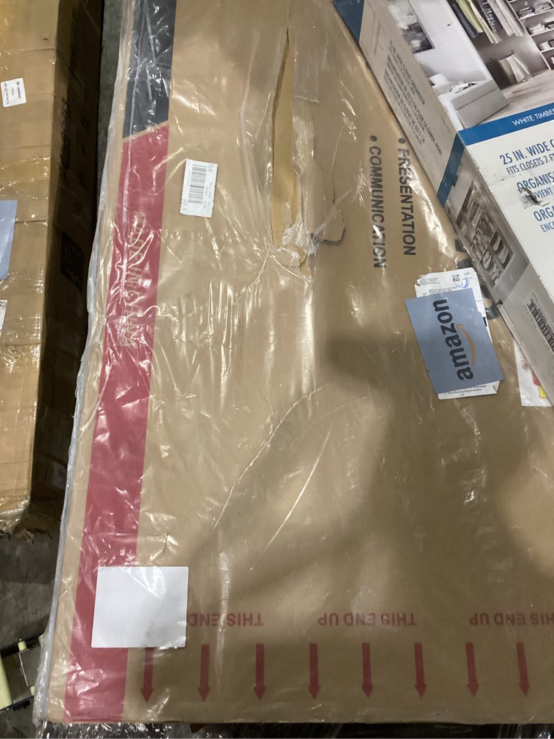 Condition photo showing As Is for VIZ-PRO Dry Erase Board/Whiteboard, 72 x 40 Inches, Wall Mounted Board for School Office and Home