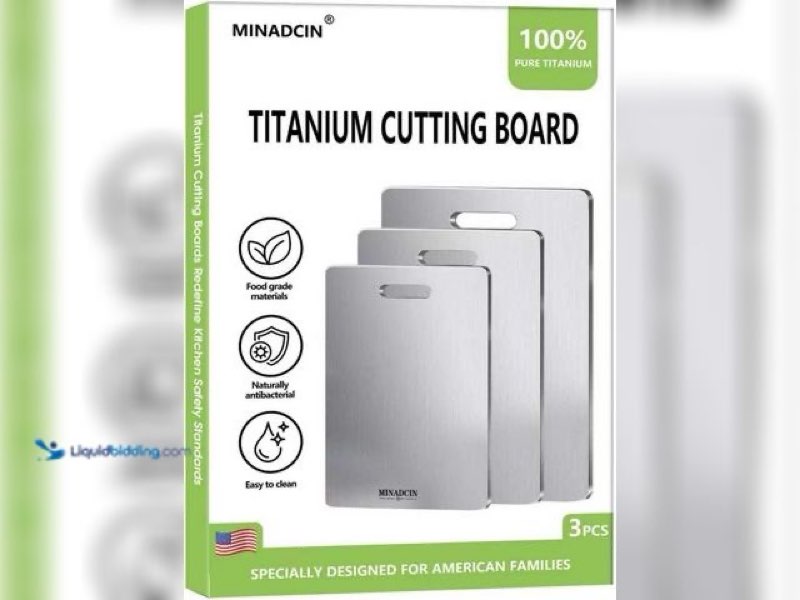 Lot 49-1541216 - MINADCIN Titanium Cutting Boards For Kitchen, 3Pcs