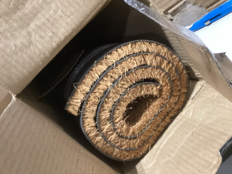 Condition photo showing New/Like New for THEODORE MAGNUS Door Mat – Coir Doormat for Outdoor Entrance, Durable Welcome Mat with Non-Slip Backing, Perfect for Front Door and Entryway - Outdoor/Indoor - Warm Greeting - 17" x 30" Warm Greeting 1'5" x 2'6" (Rectangular)