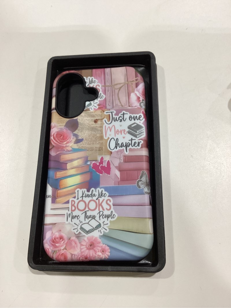 Condition photo showing Good Condition for lumarke for iphone 16 case cute,aesthetic bookshelf flower coqueete girly shell,compatible with magsafe,trendy cool retro western girly protective slim phone cover for women girls romantic bookshelf iphone 16