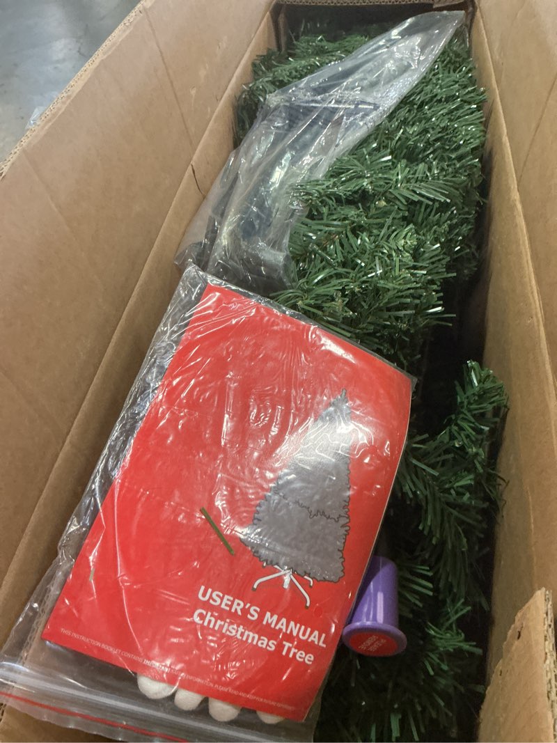 Condition photo showing Good Condition for Pre-Lit Artificial Christmas Tree with Clear Lights - Green, 7.5 ft.
