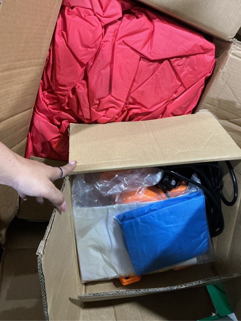 Condition photo showing Good Condition for action air [updated version] bounce house, inflatable bouncer with air blower, jumping castle with slide, family backyard bouncy castle, durable sewn with extra thick material, idea for kids (c-9745) high mechanical oxford fabric