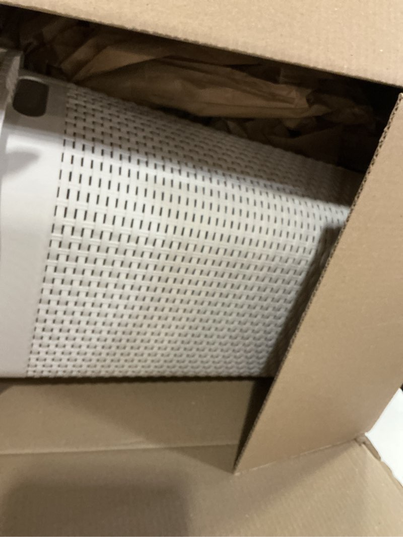 Condition photo showing Good Condition for Mind Reader Slim Laundry Hamper with Lid, 60L Clothes Basket, Premium Wicker Design, Plastic, Ivory