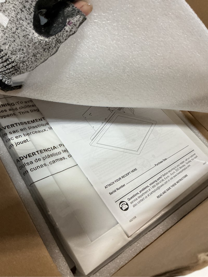 Condition photo showing Good Condition for utilitech ventilation fan 1.5-sone 100-cfm white decorative lighted bathroom fan, energy star