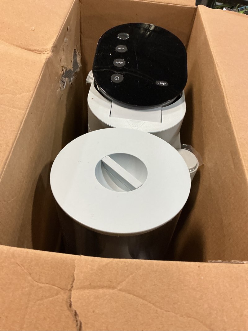 Condition photo showing As Is for Ninja Pods & Grounds Specialty Single-Serve Coffee Maker, K-Cup Pod Compatible, Built-In Milk Frother, 6-oz. Cup to 24-oz. Travel Mug Sizes, Iced Coffee Maker, Glacier Blue, PB051GB