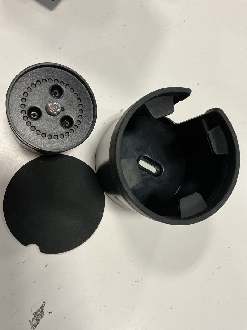 Condition photo showing As Is for seven sparta car cup holder expander with adjustable base, compatible with hydro flasks 32/40 ounce, compatible with yeti ramblers 20/26/30 ounce, other bottles in 3.4"-3.8" (black) black medium*1