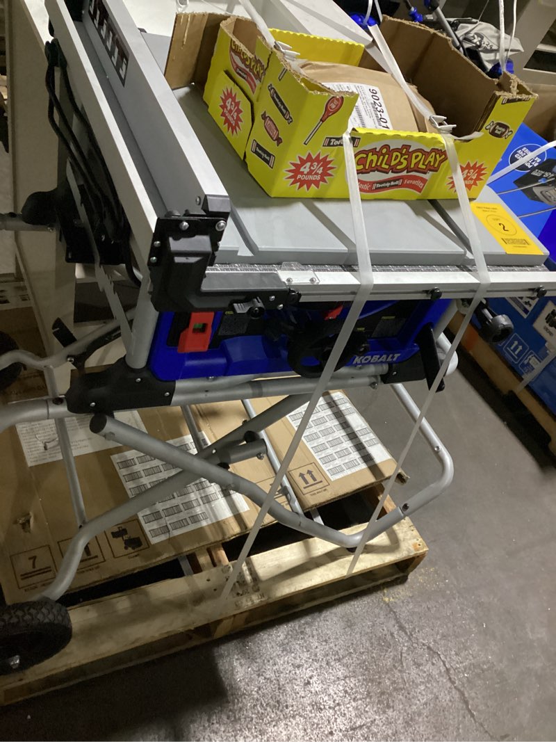 Condition photo showing Good Condition for kobalt 10-in 15 -amp 120 -volt portable jobsite table saw with gravity rise stand