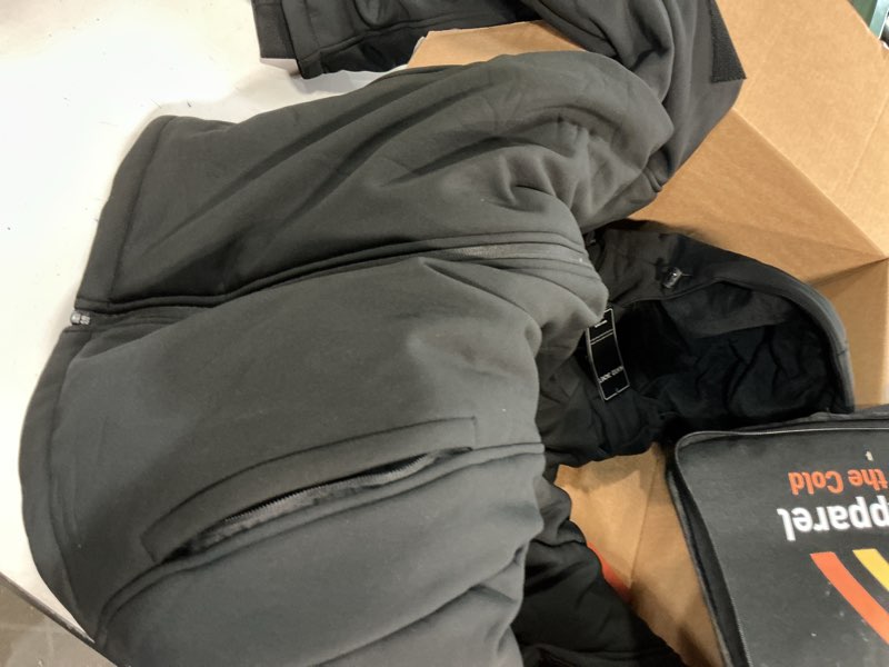 Condition photo showing Good Condition for (( Size L))Venustas Men's Heated Jacket with Battery pack 7.4V, Windproof Electric Insulated Coat with Detachable Hood