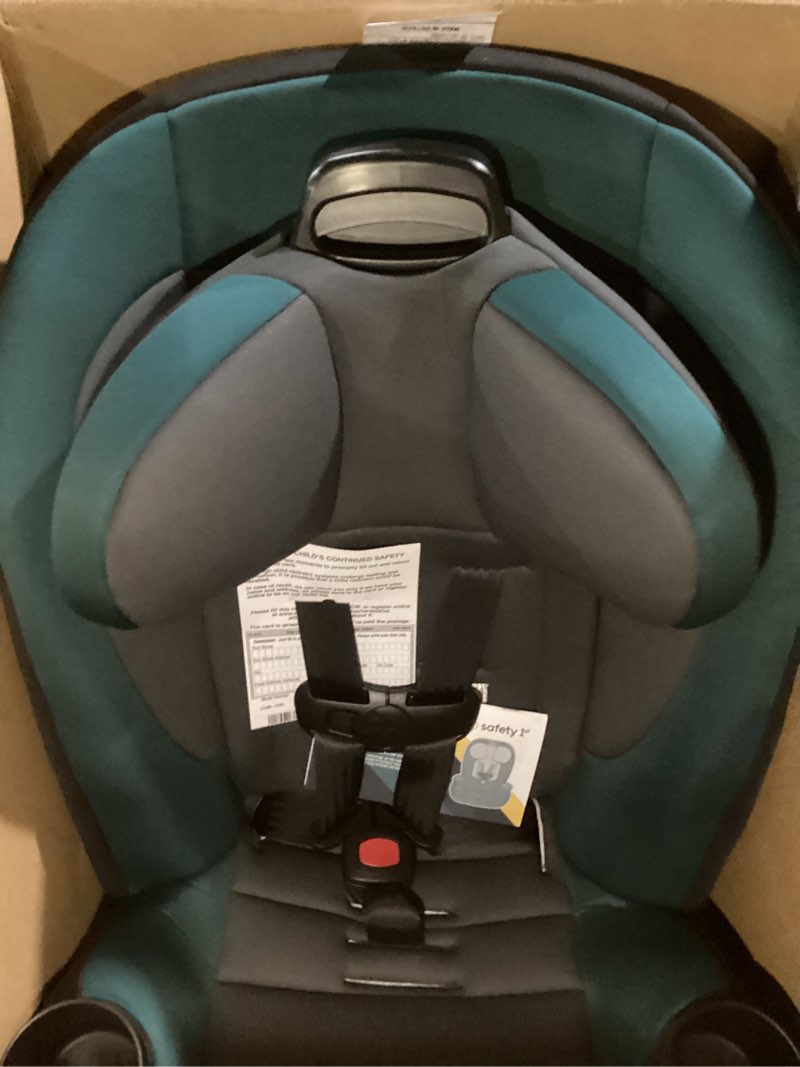 Condition photo showing Good Condition for Safety 1st Ellaris 3-in-1 Convertible Car Seat, Slim Fit Design, Rear & Forward-Facing, 5-Position Headrest, 3-Across Fit, Travel-Friendly with Machine-Washable Seat Pad, Peacock Blue