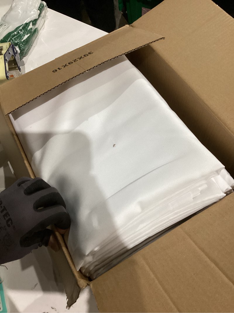 Condition photo showing Good Condition for HolidayIdeas White Outdoor Curtains for Patio Waterproof 8 Pcs All Weather Balcony Grommet Top Outside Curtains for Apartments, Gazebo, Pergolas, Porch, 54x84 Inch