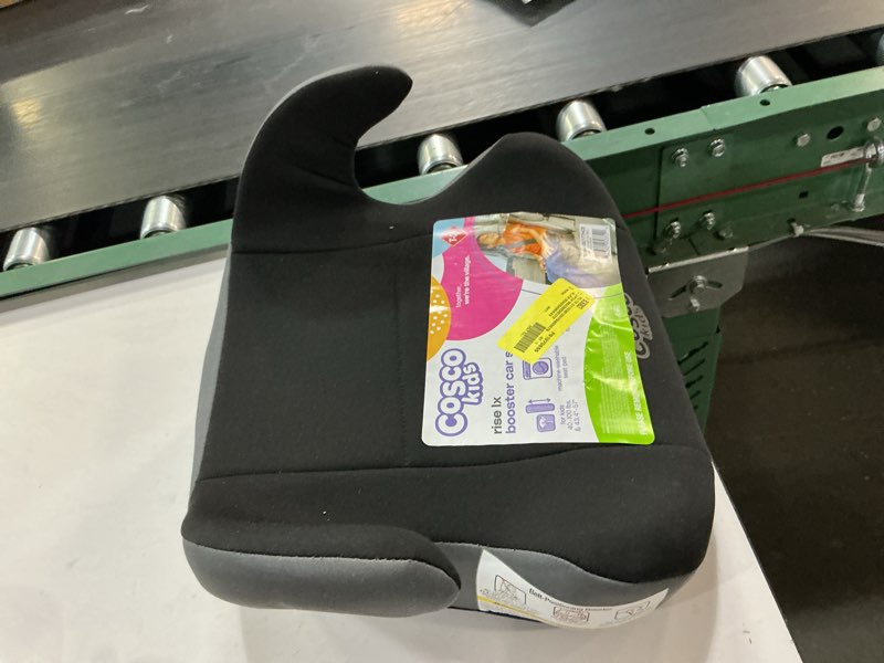 Condition photo showing As Is for cosco kids rise lx booster car seat, fossil black