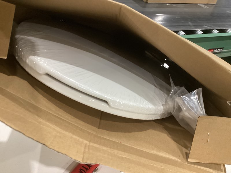 Condition photo showing New/Like New for HIGHCRAFT Premium Elongated Toilet Seat with Adjustable Hinges - Molded Plastic Toilet Seat - Fits Standard Elongated Toilets - Oval Seat in White Elongated White