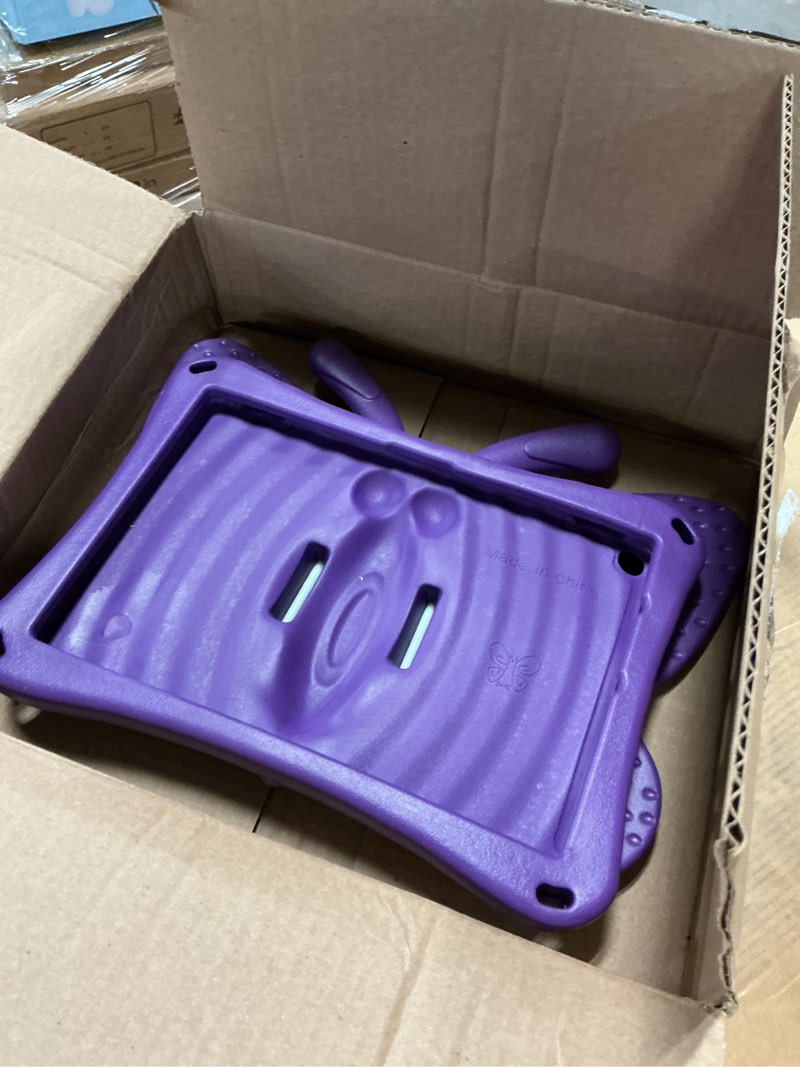 Condition photo showing As Is for kindle fire hd 10 kids pro tablet case fire hd10 2021 2023 10.1 11th 13th generation butterfly case with kickstand eva full boby rugged shockproof kids hd 10 plus tablet cover for girl gift (purple) fire hd 10 purple
