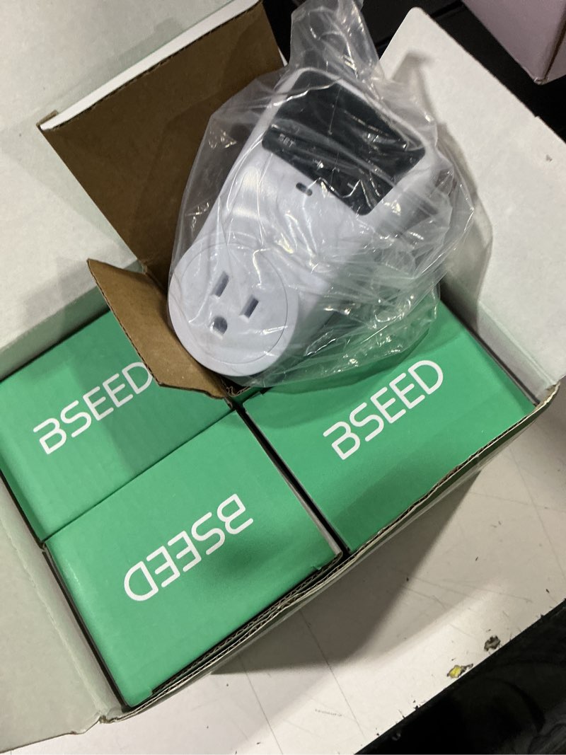 Condition photo showing Good Condition for bseed surge protector, 1800w wall surge protector for refrigerator, tv, pc, home appliance, voltage regulator with led display screen, adjustable voltage protector, 15a, 120v, 4 pack 120v-4 pack