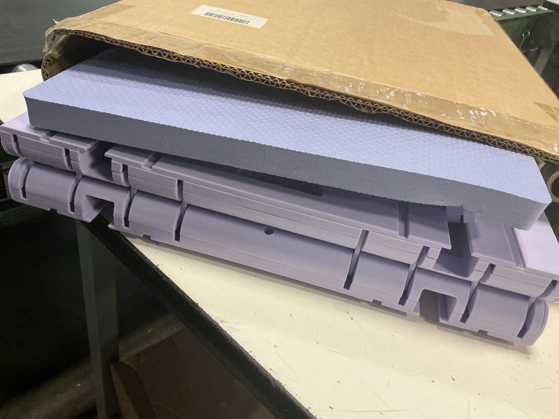 Condition photo showing New/Like New for pilates board set - pilates reformer, multi-foldable pilates reformer set, portable pilates reformer, trainer machine for home workout with timer, ab, core, fitness, exercise (purple)