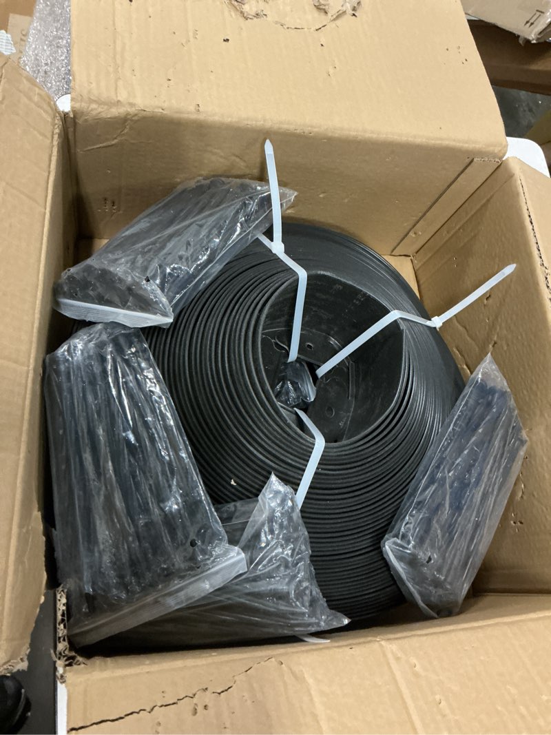 Condition photo showing New/Like New for 4 inch tall landscape edging kit 120ft garden edging with 210 spikes for lawn edging and flower beds (black, 120ft) black 120ft