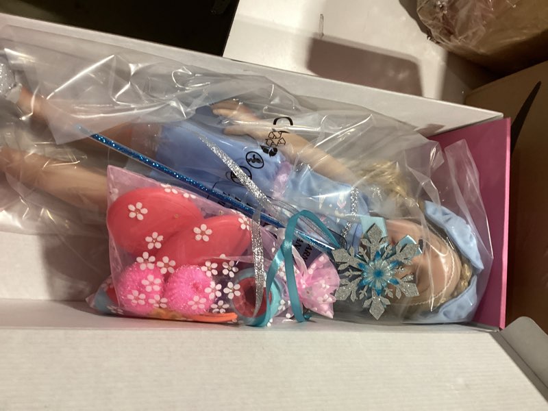 BABESIDE American 18 Inch Dolls Ice and Snow Magic-Girl, Wearing a Princess Dress and Holding a Magi