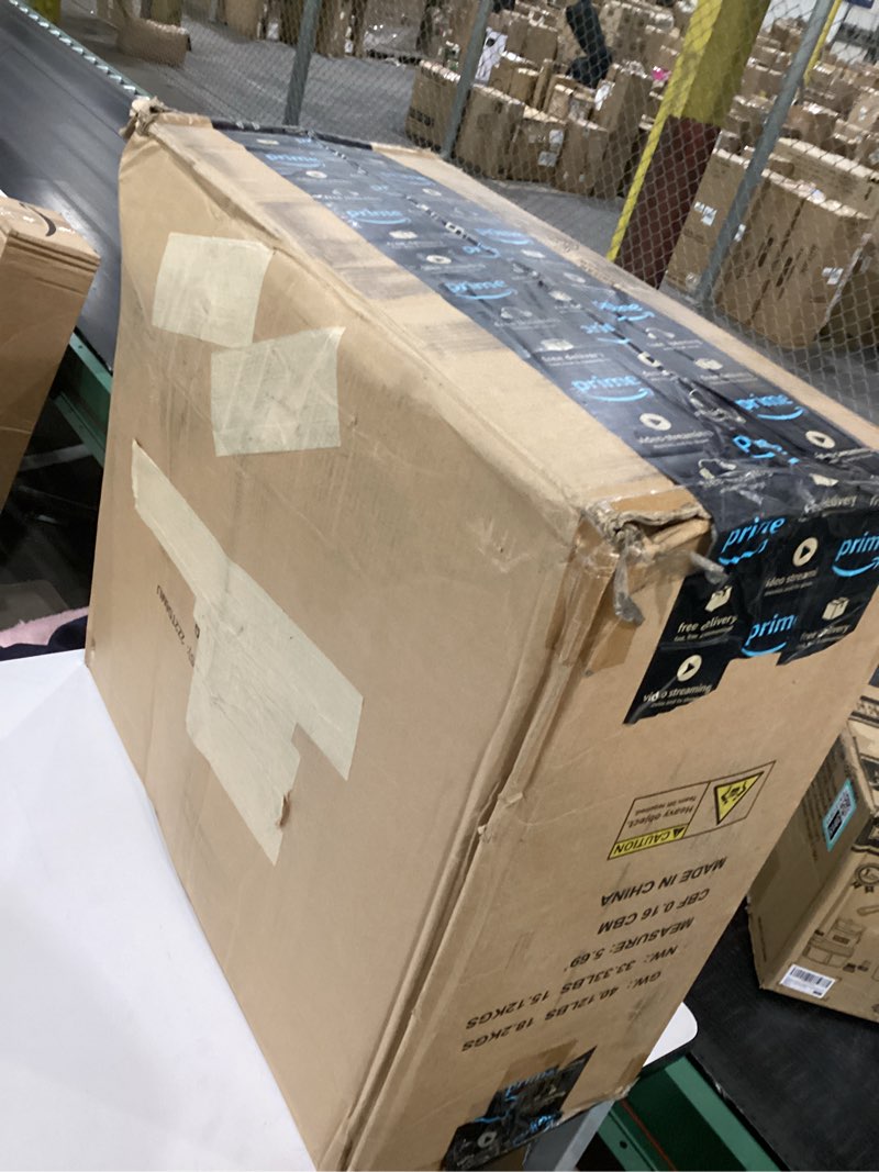 Condition photo showing As Is for Amazon Basics Ergonomic High-Back Desk Chair, Comfortable Flip-Up Armrests, Contoured Mesh Seat, Swivel, Black, 25.5"D x 26.25"W x 49.25"H